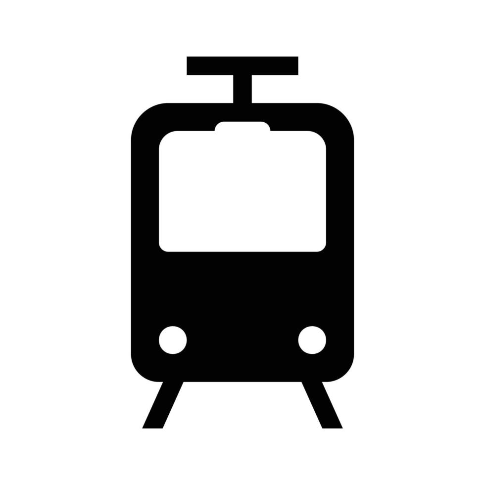 ilustración de icono sólido de tren, vehículo rápido. vector