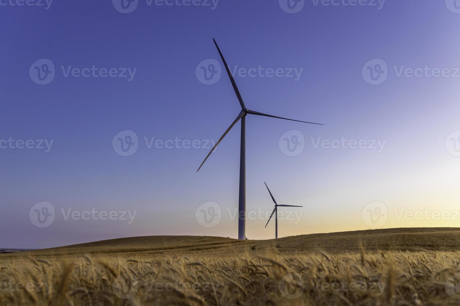 una turbina de viento generador de viento de electricidad foto