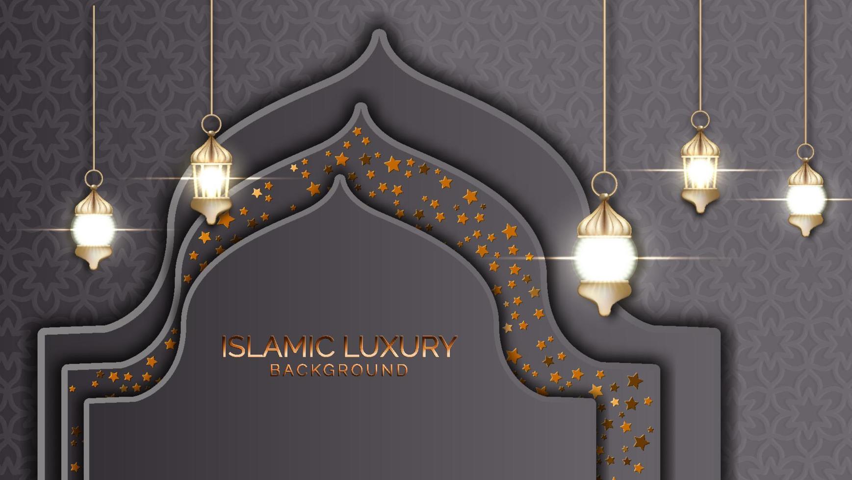 Elegant Luxury Islamic Background with Arabic Lantern vector