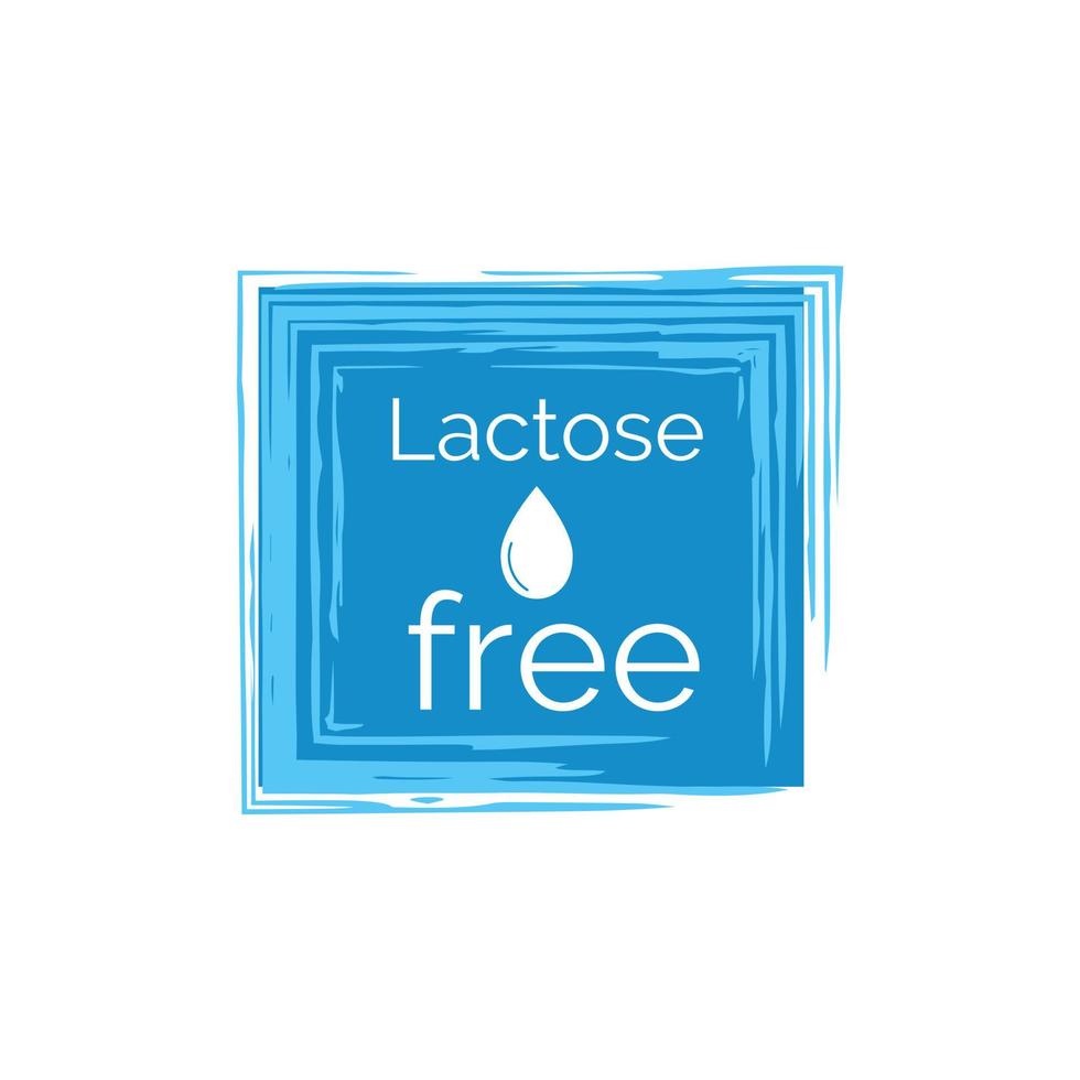 Lactose free icon. Badge product with no lactose, isolated on white background vector illustration