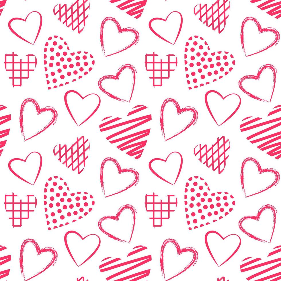 Romantic heart pattern for design projects, background, wallpaper, wrapping paper, textile vector