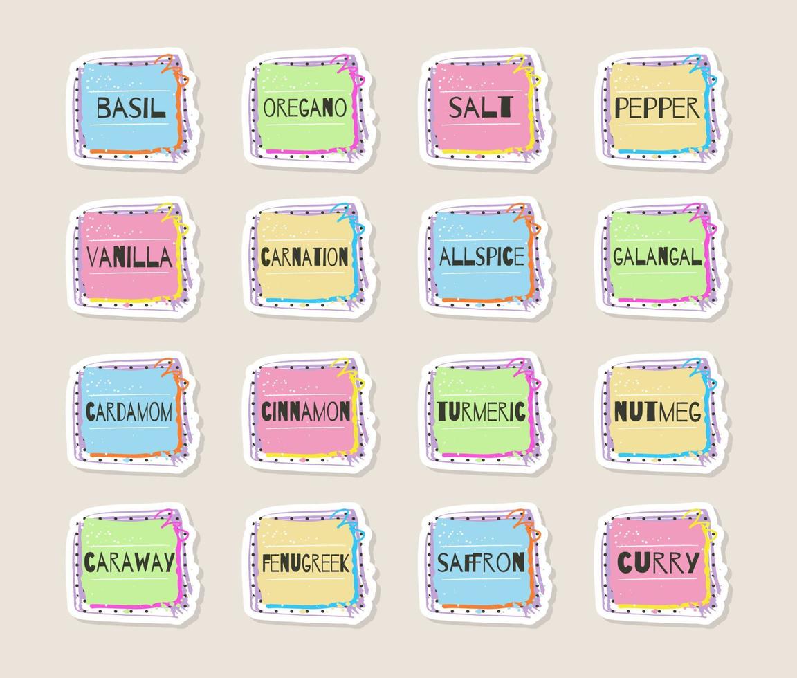 https://static.vecteezy.com/system/resources/previews/005/502/910/non_2x/spices-and-herbs-stickers-or-food-labels-for-marking-kitchen-jars-containers-packages-and-more-collection-of-cute-creative-colorful-frames-illustration-vector.jpg