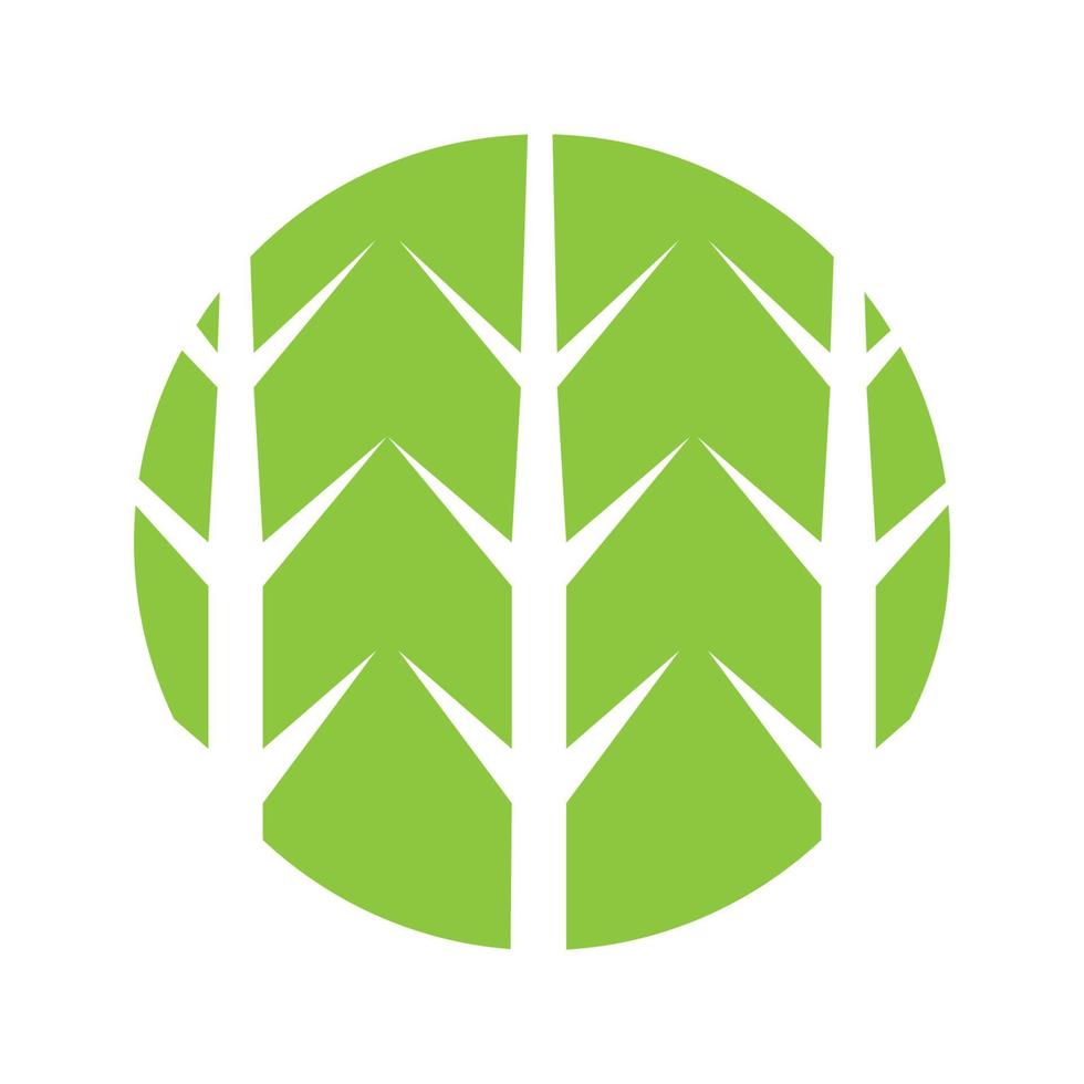 espina árbol bosque verde diseño de logotipo vector gráfico símbolo icono signo ilustración idea creativa