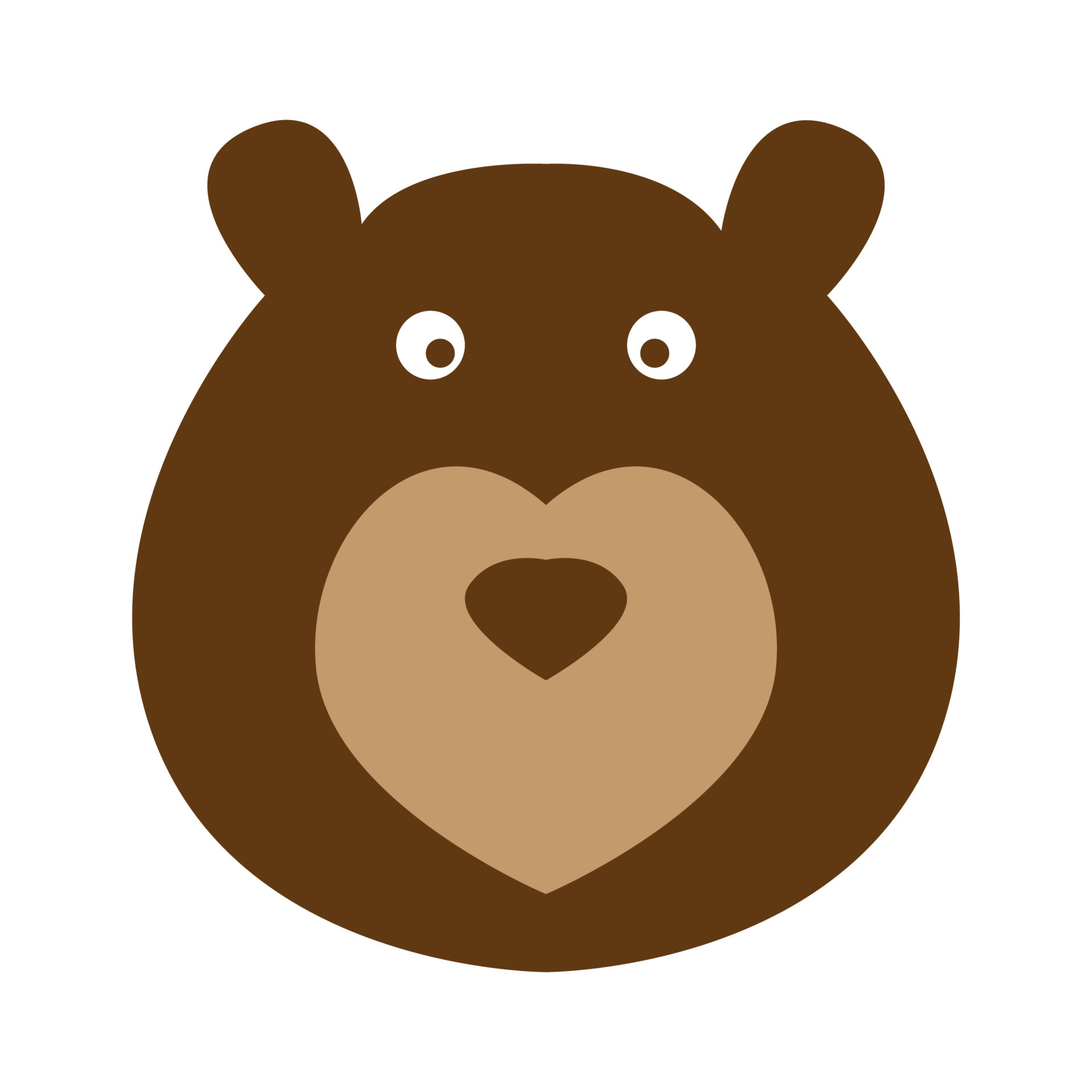 brown bear with love face cartoon cute logo symbol icon vector graphic  design illustration idea creative 5503036 Vector Art at Vecteezy