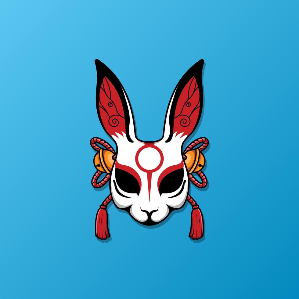 Japanese kitsune mask, Vector illustration eps.10