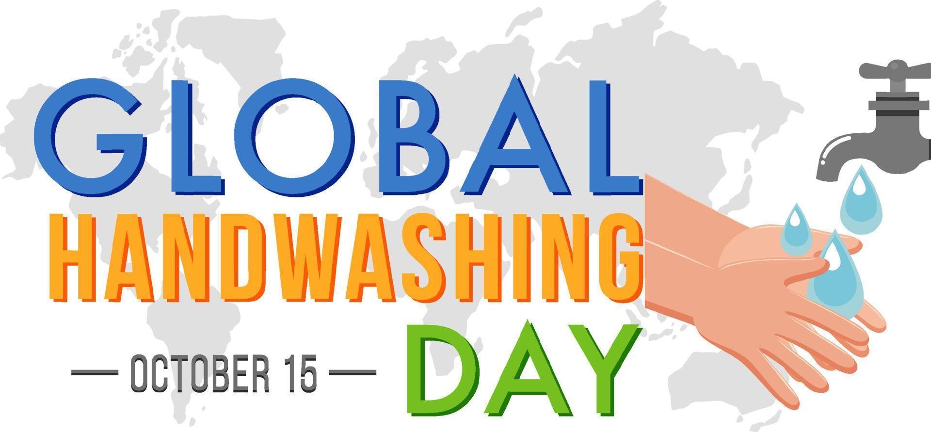 Global Handwashing Day Banner Design vector