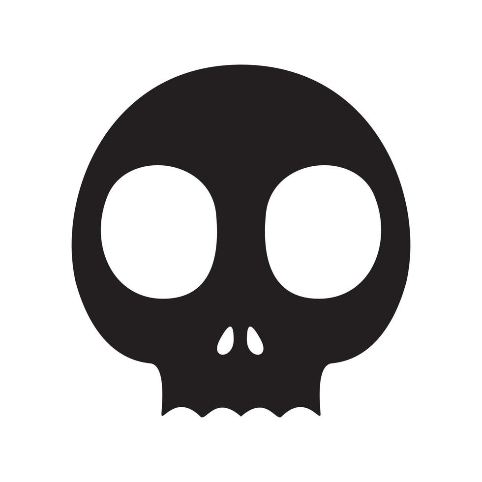 cute black skull cranium logo design vector graphic symbol icon sign illustration creative idea