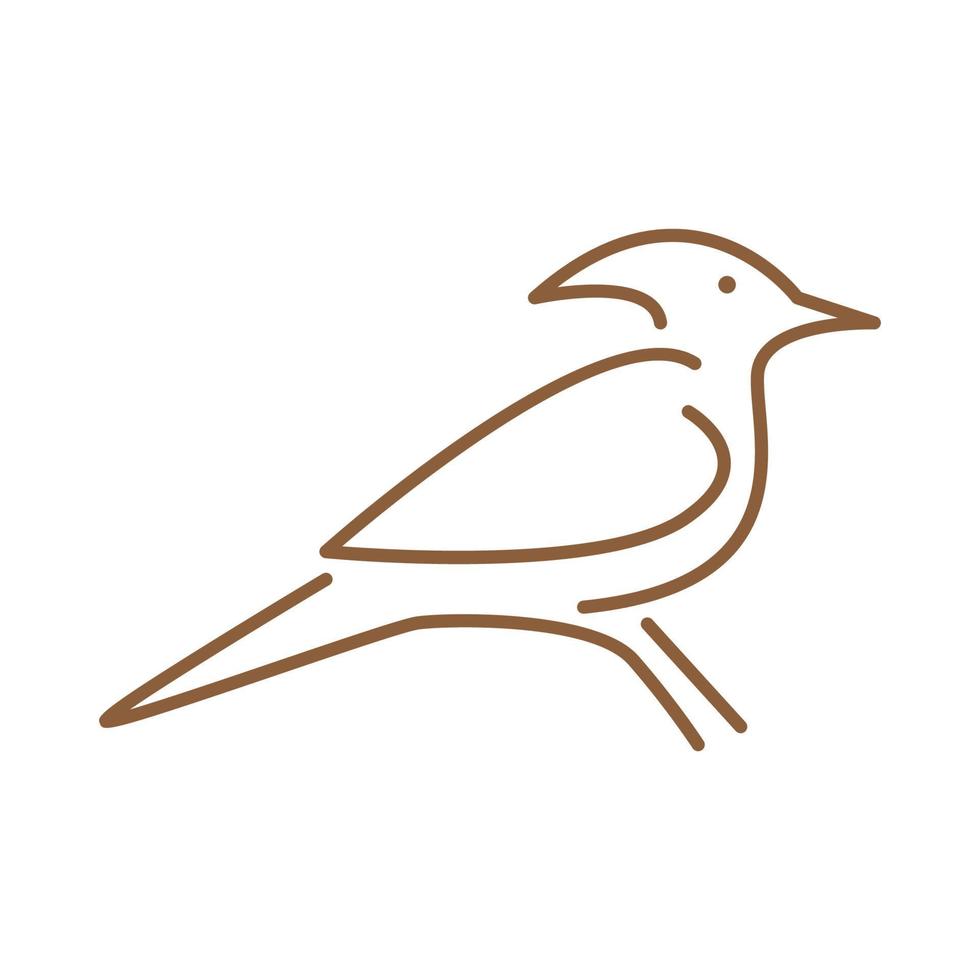 single line bird woodpecker logo design vector graphic symbol icon sign illustration creative idea