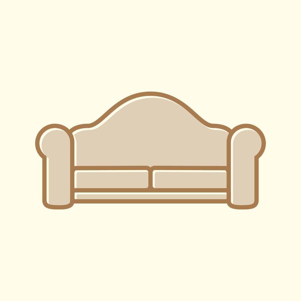 interior furniture sofa line modern logo vector icon design illustration
