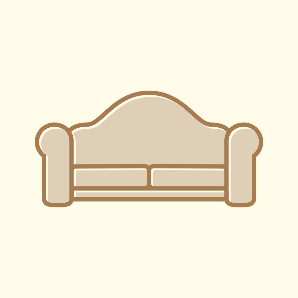 interior furniture sofa line modern logo vector icon design illustration