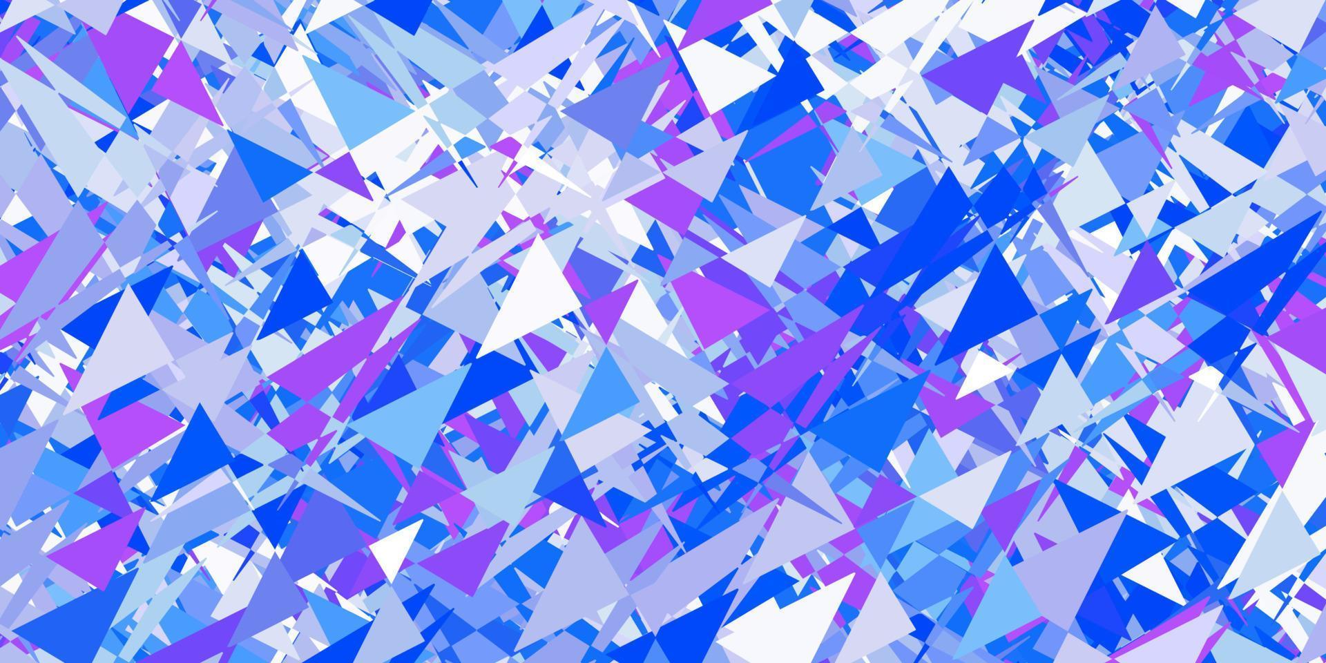 patrón de vector rosa claro, azul con formas poligonales.