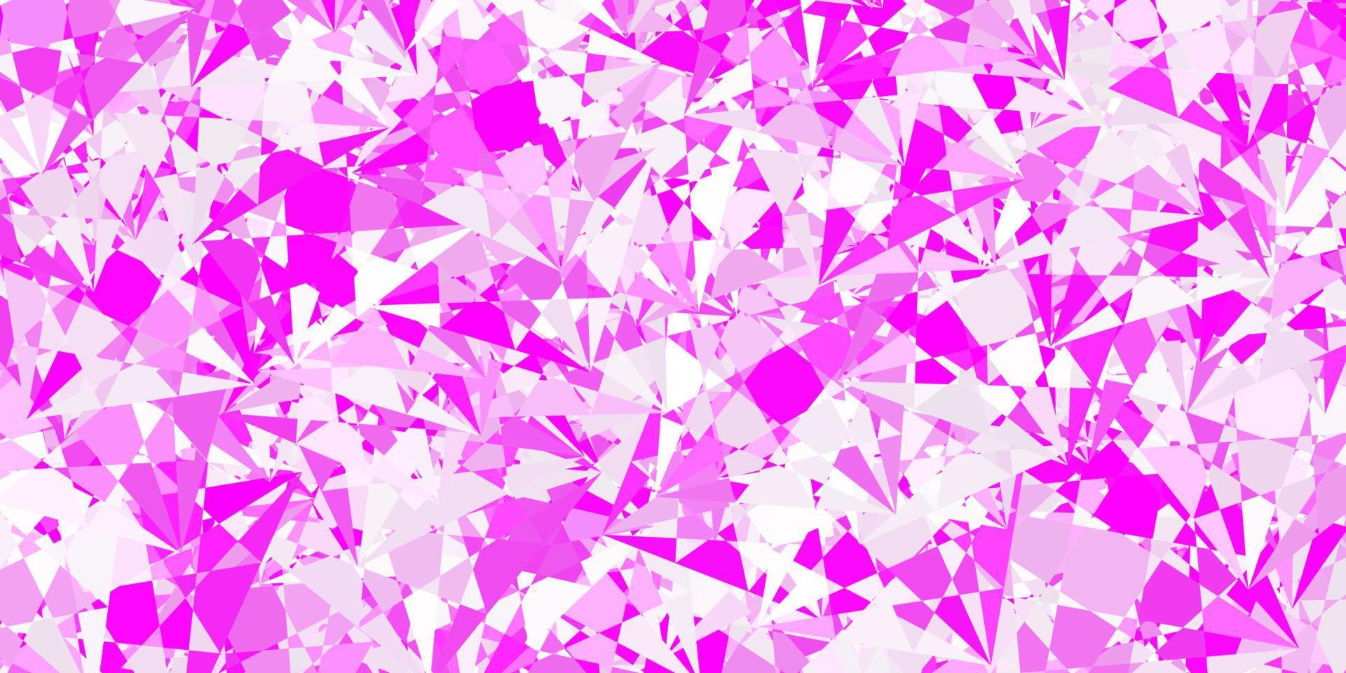 Fondo de vector rosa claro con triángulos.