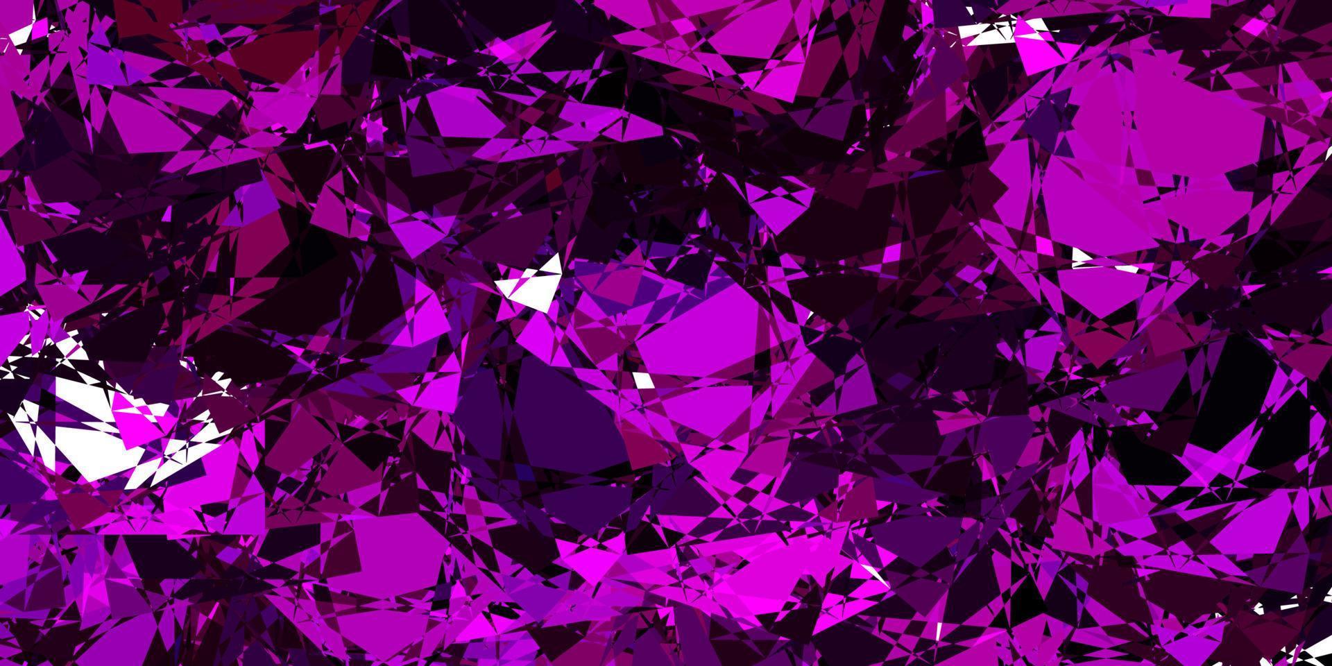 Fondo de vector rosa oscuro con triángulos.