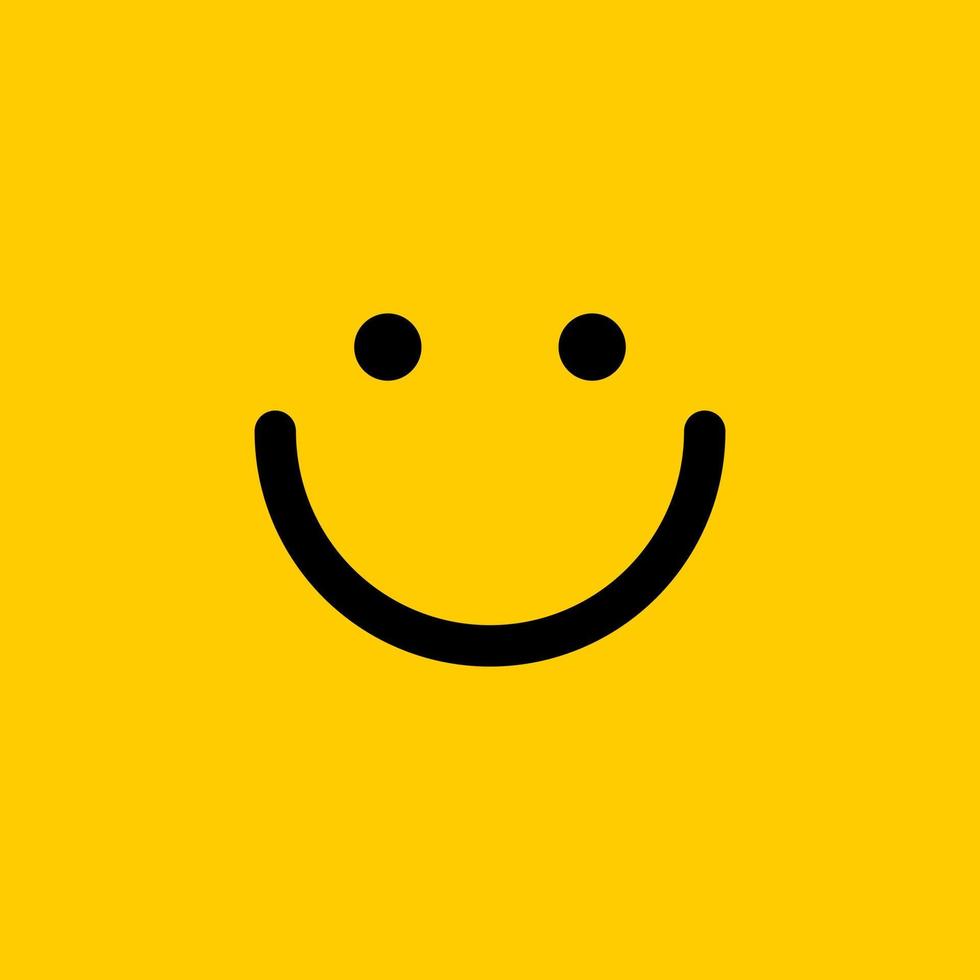 Creative smile icon. Smiling emoticon vector logo.