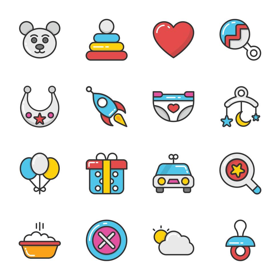 Baby Toys Concepts vector