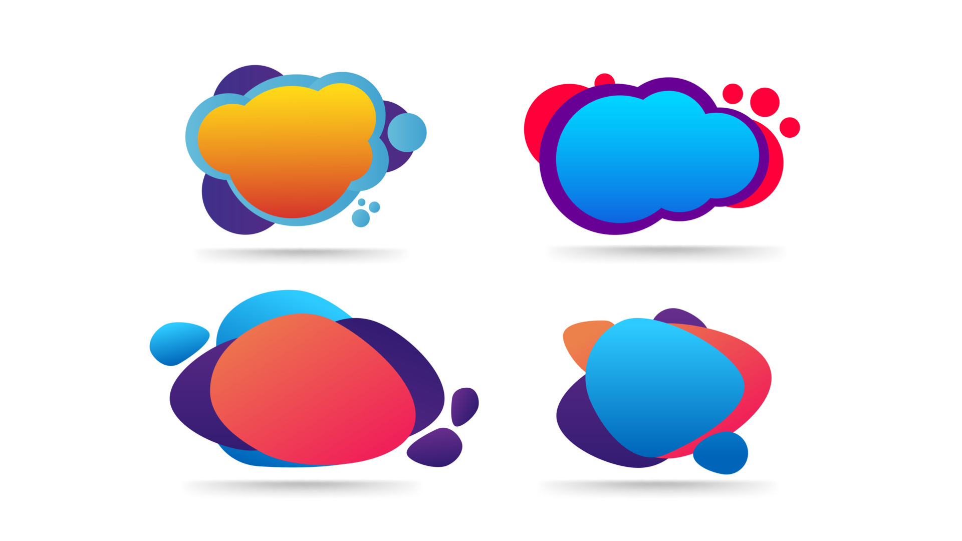 Collection of abstract geometric templates with liquid shapes Bright Collection of abstract geometric templates with liquid shapes Bright