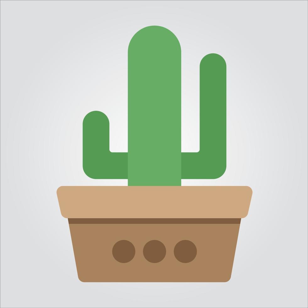 Isolated Color Plants in Pot Scalable Vector Graphics