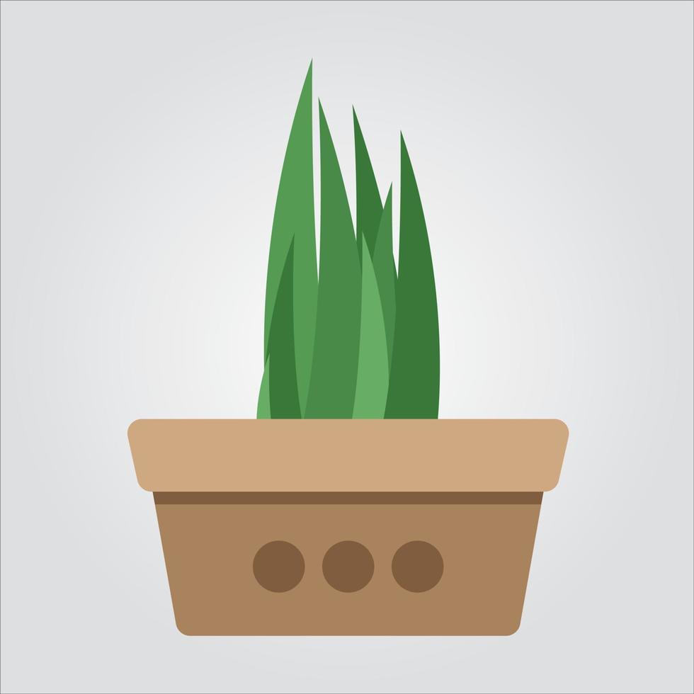 Isolated Color Plants in Pot Scalable Vector Graphics