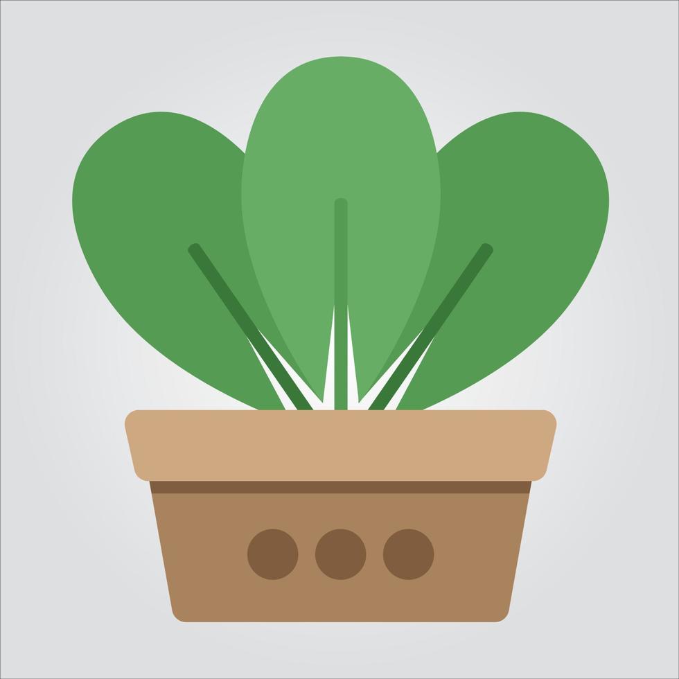 Isolated Color Plants in Pot Scalable Vector Graphics