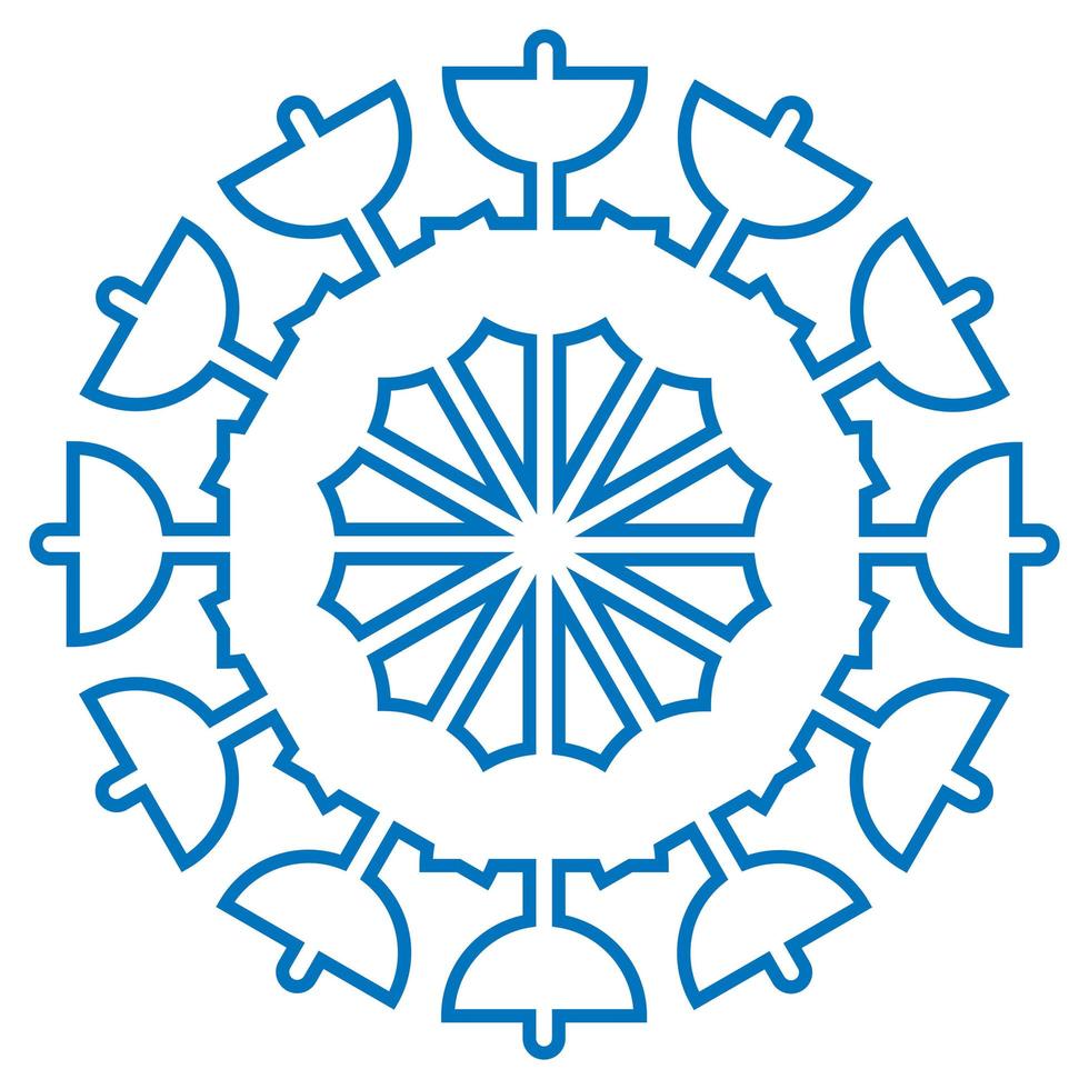 Frozen silhouette of crystal snowflake for winter design. Vector illustration with Christmas and New Year element