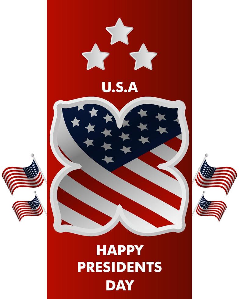 President's Day Background Design.  It is suitable for posters, banners, invitations, advertising. vector