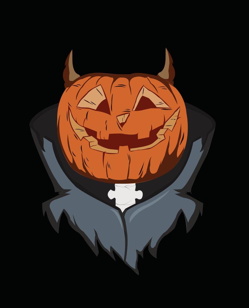 personaje de calabaza halloween vector