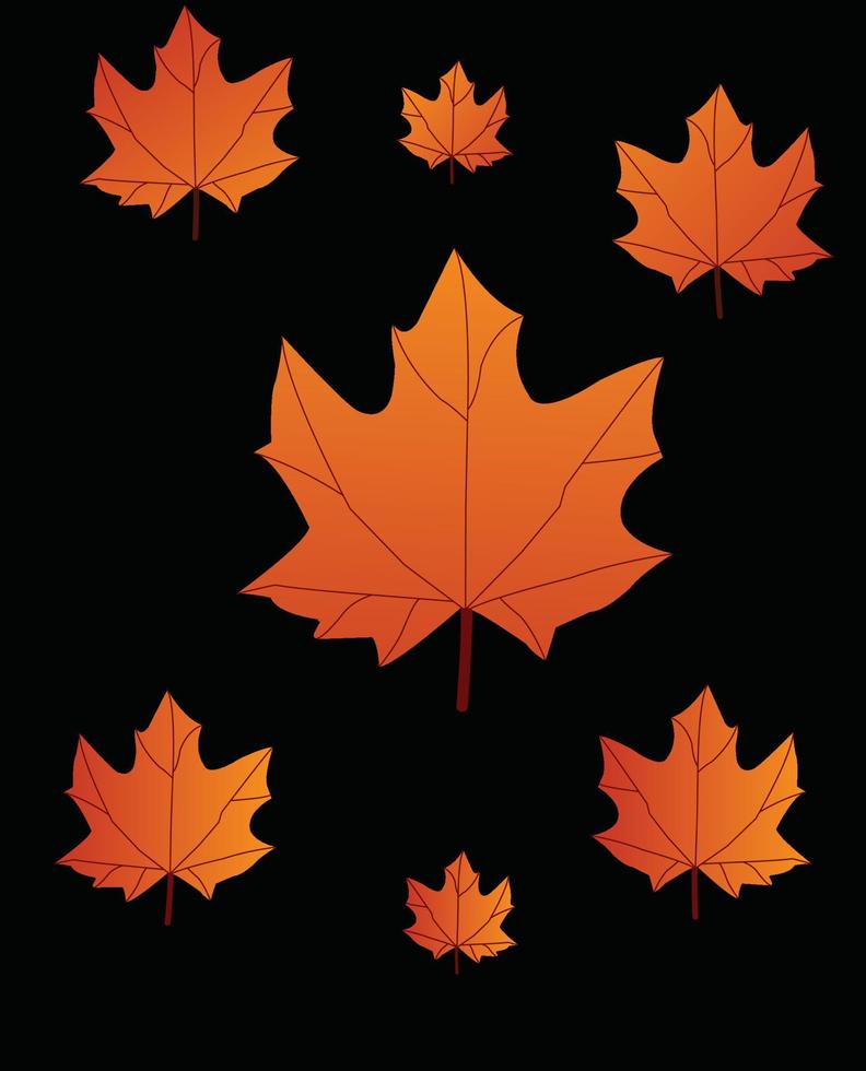 fallen leaves in autumn vector