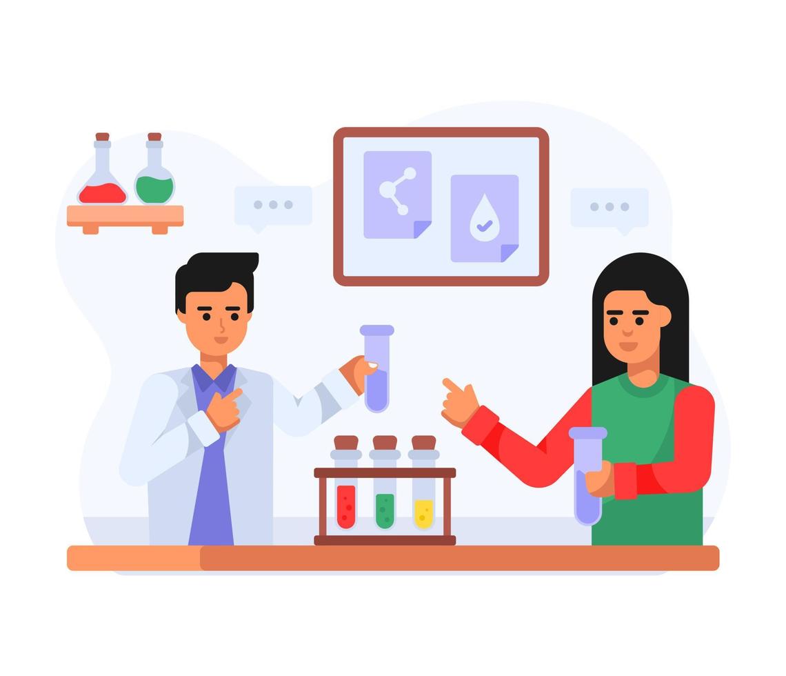 An icon of science class in modern flat design vector