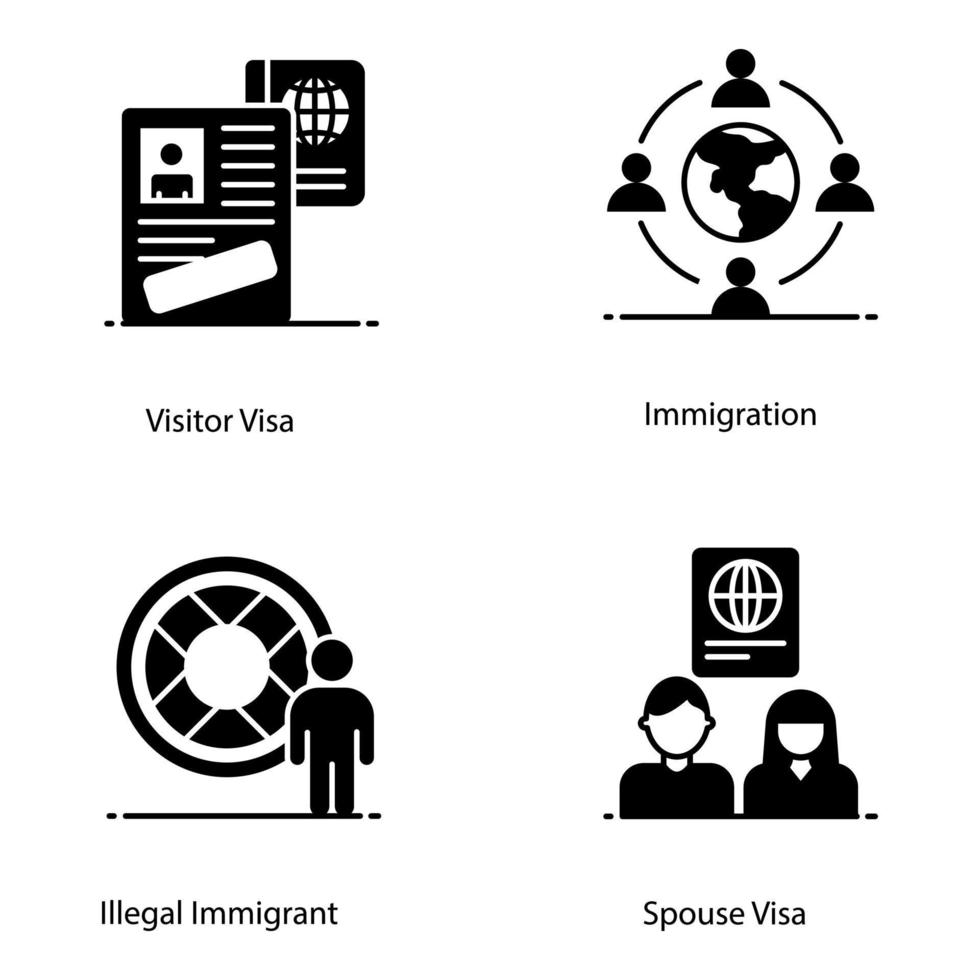 inmigración en estilo plano moderno vector