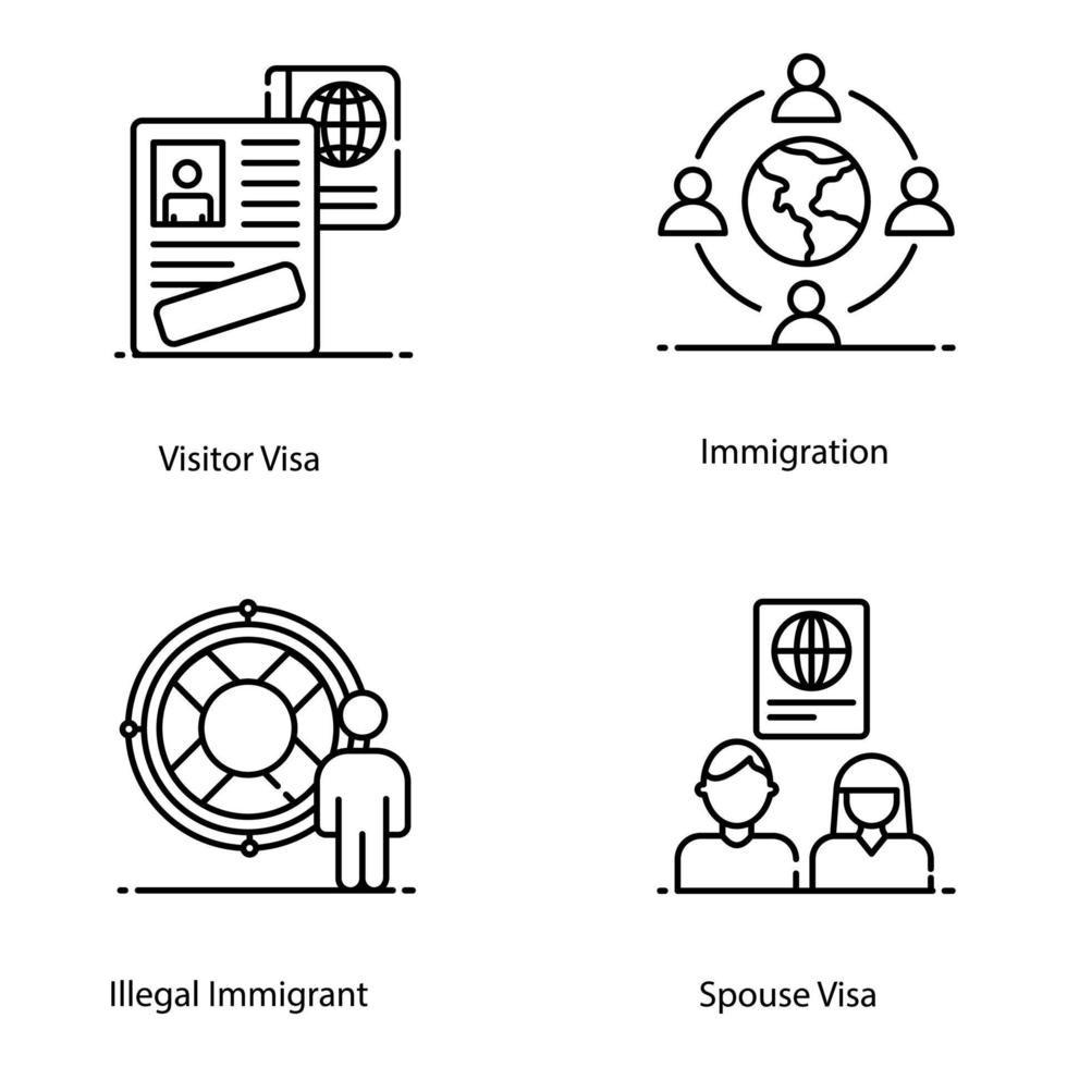 Immigration In Modern Flat Style vector