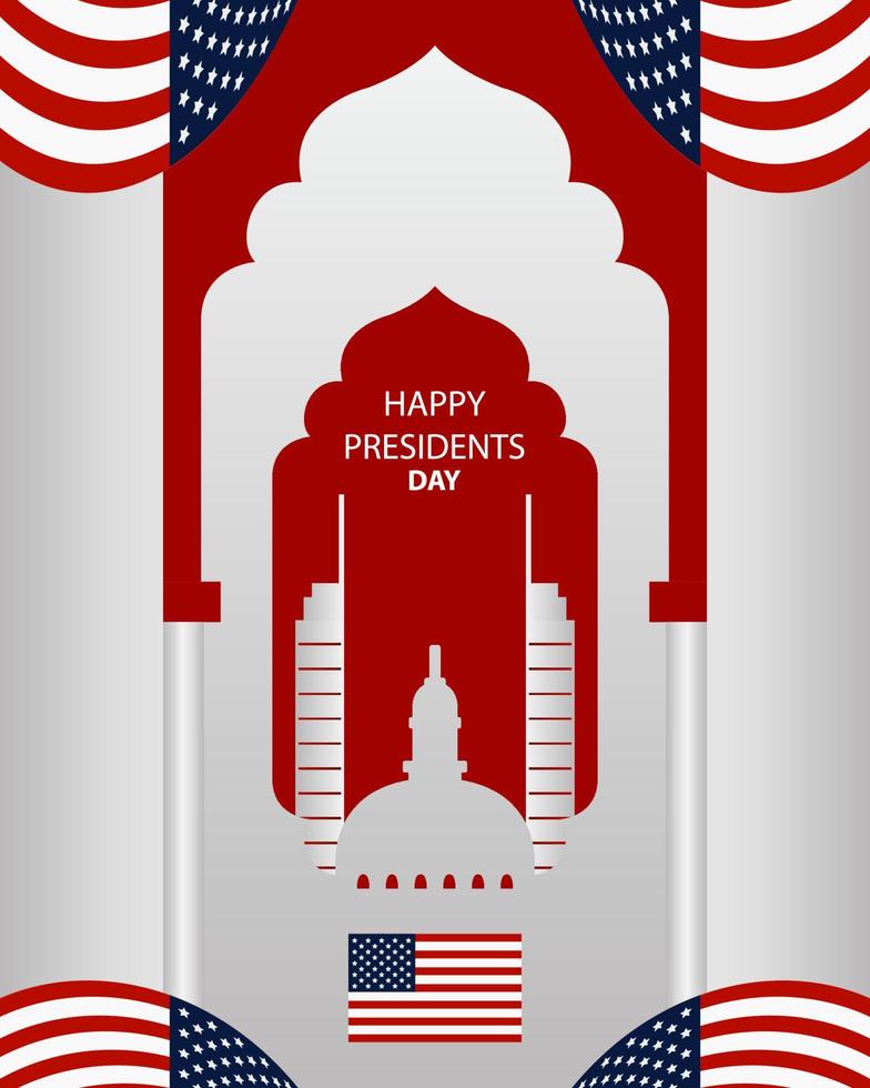 President's Day Background Design. It is suitable for posters, banners, invitations, advertising. vector