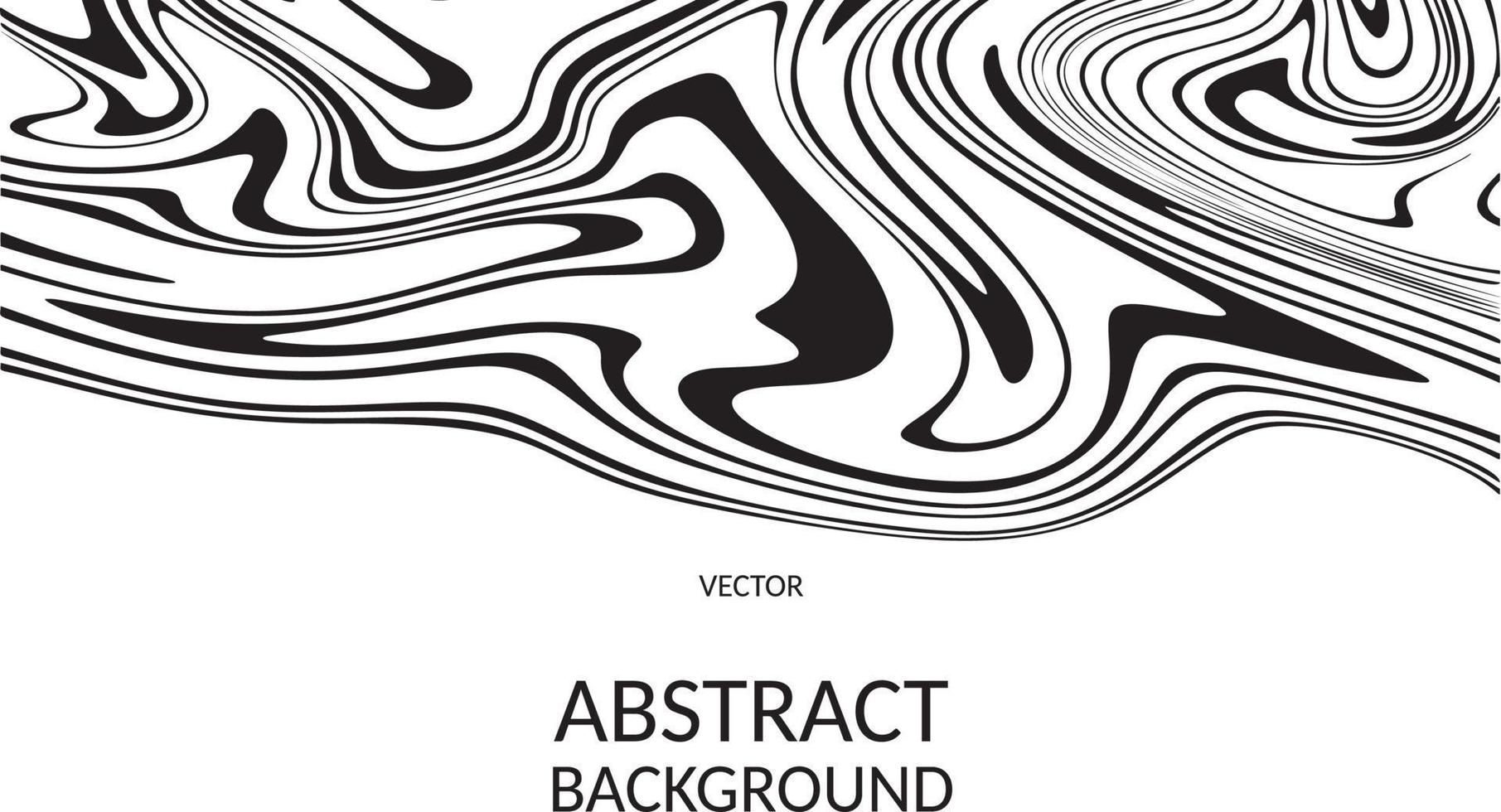 Vector abstract marble texture fluid art zebra effect black and white color