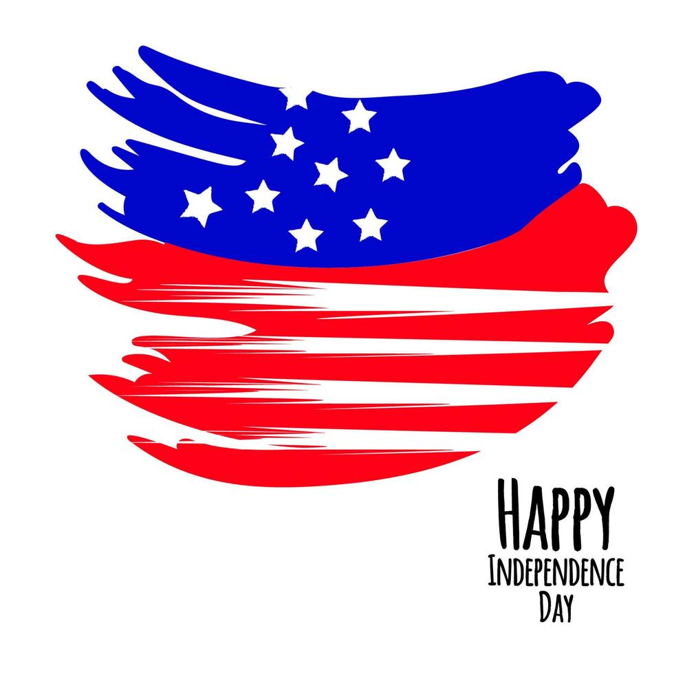 Vector illustration Happy 4th Of July USA Independence Day Background