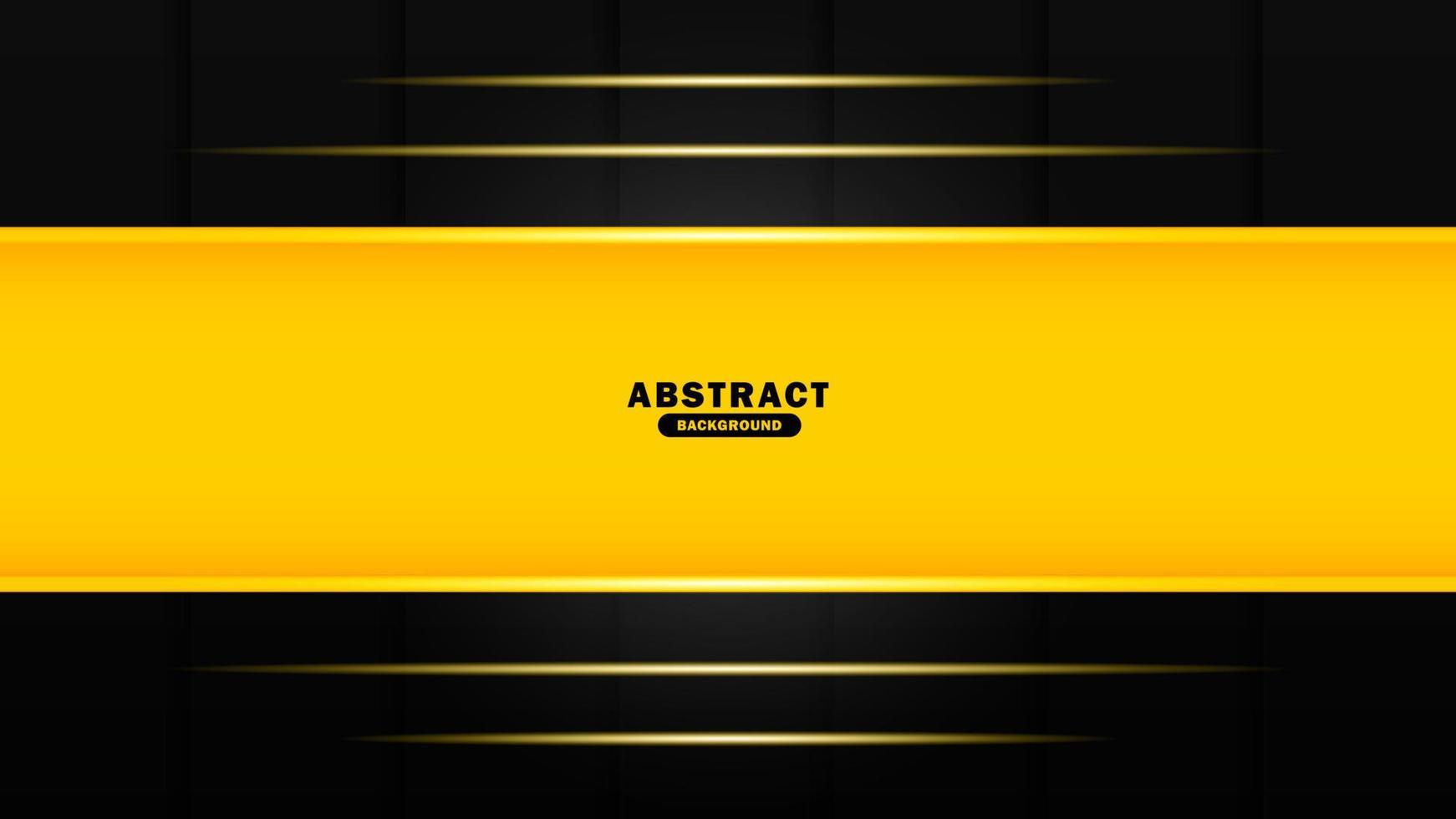 Luxury Gray and Yellow Background Template. Dark Abstract Background with Yellow Line vector illustration