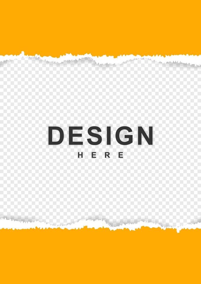 Realistic vector torn paper with ripped edges with space for text or your design. Template design for banner for web and print, sale, advertising, presentation, promo. Vector illustration