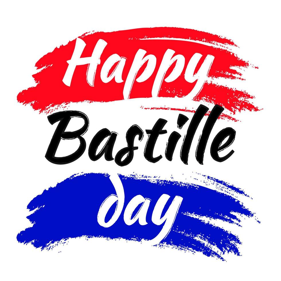 Vector illustration French National Day 14th of july Happy Bastille day