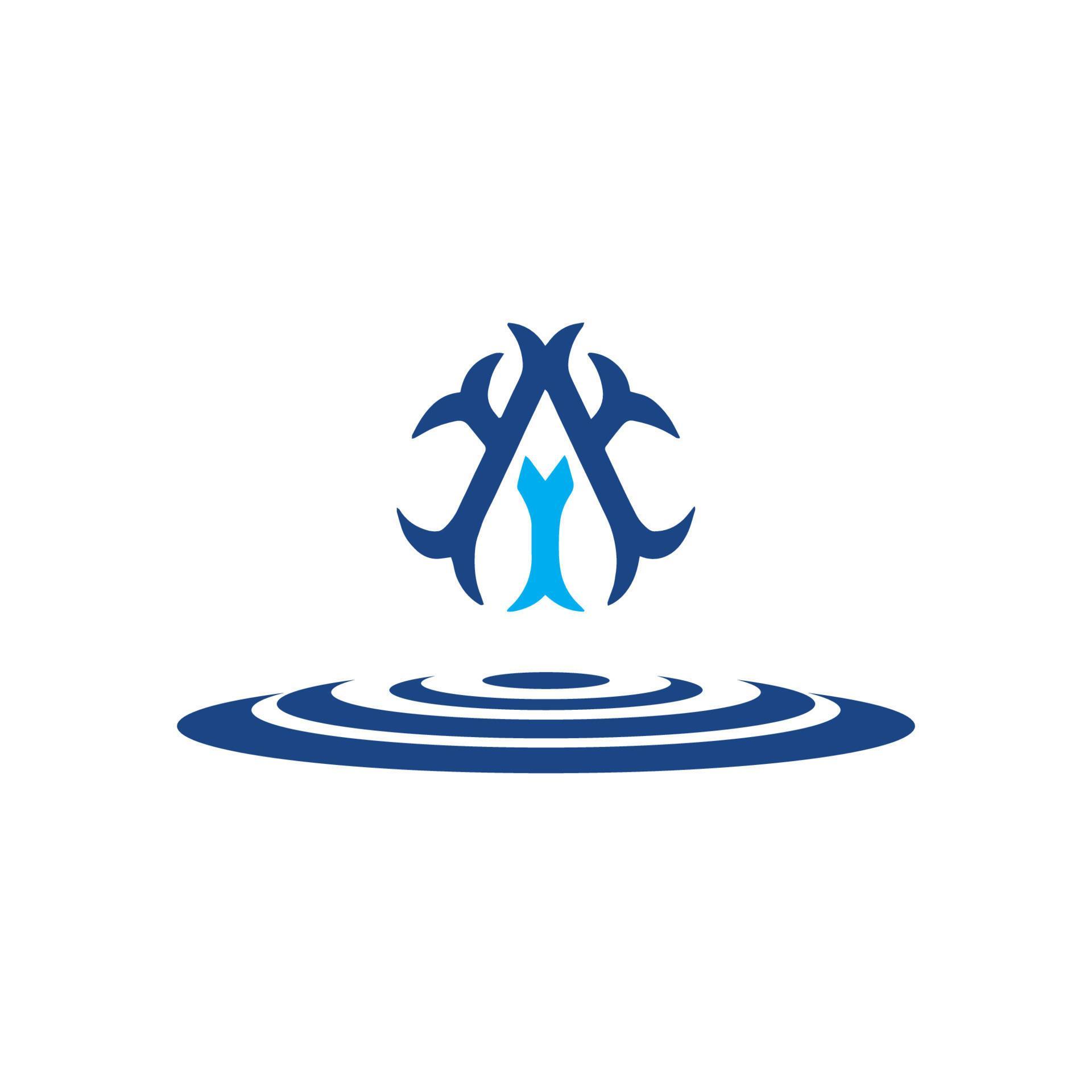 AY letter Blue logo. AY monogram, simple vector logo symbol 5511297