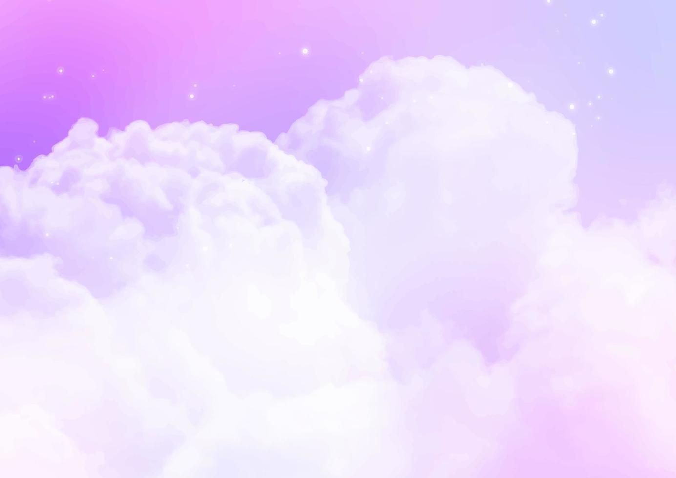 sugar cotton candy sky background vector