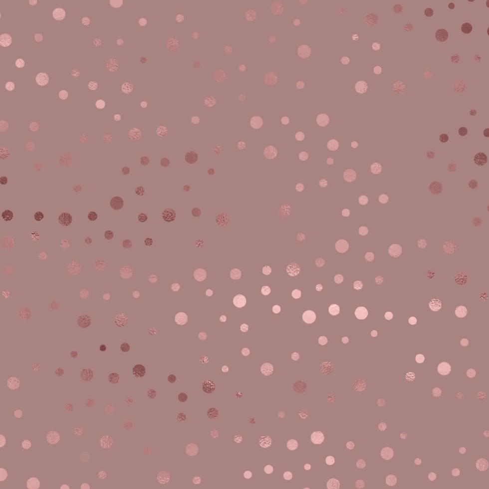 rose gold glittery polka dot pattern background vector