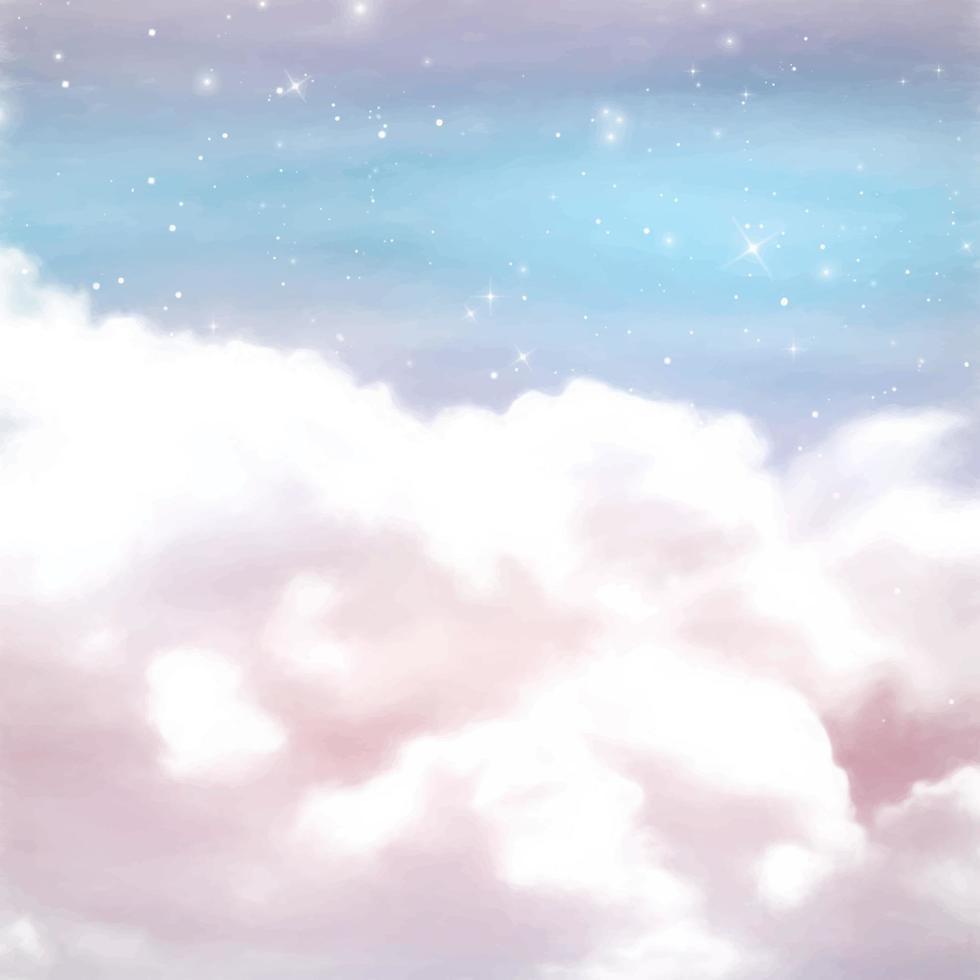 Watercolour sugar cottong candy pink clouds background 5511780 Vector ...