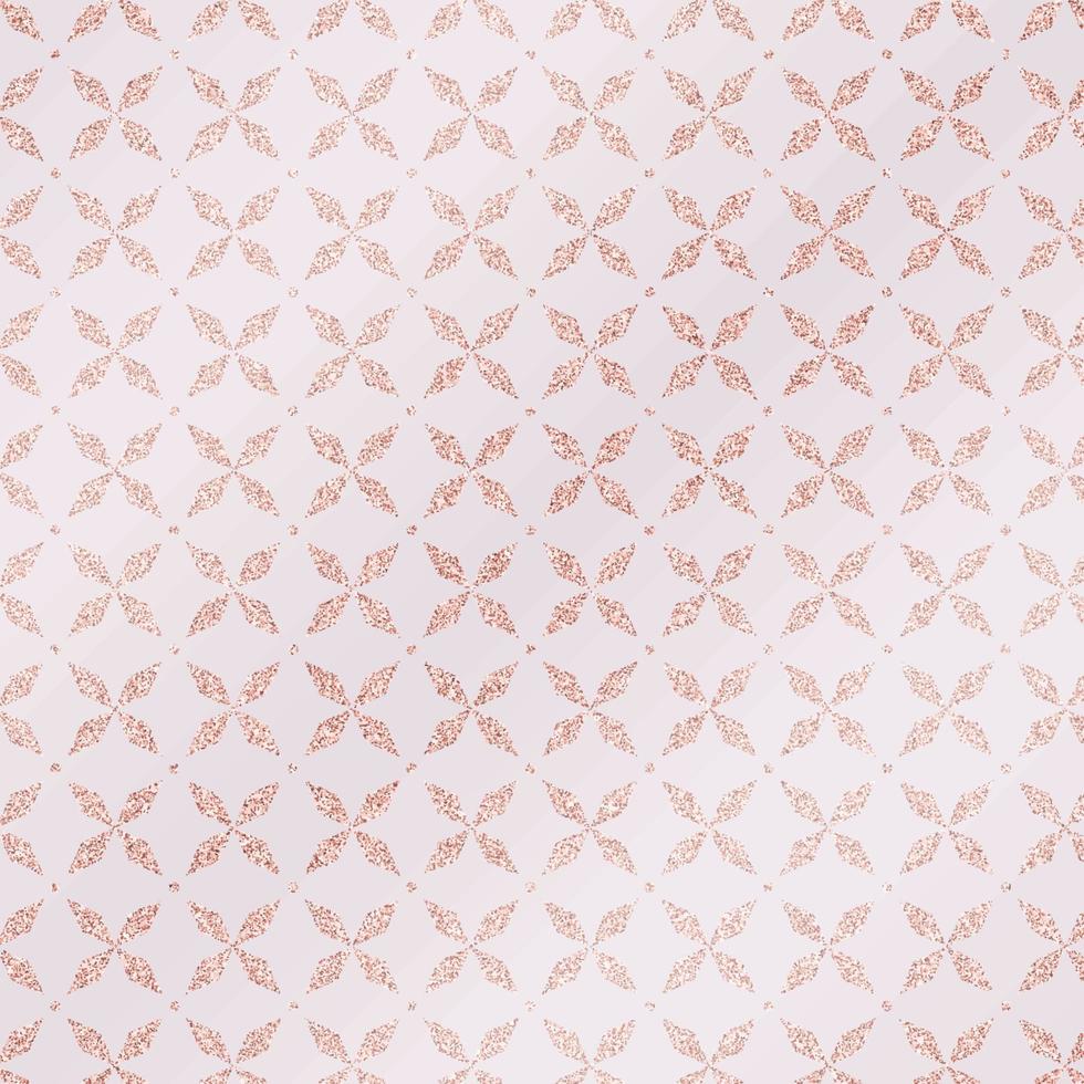 Rose gold glitter decorative pattern background vector