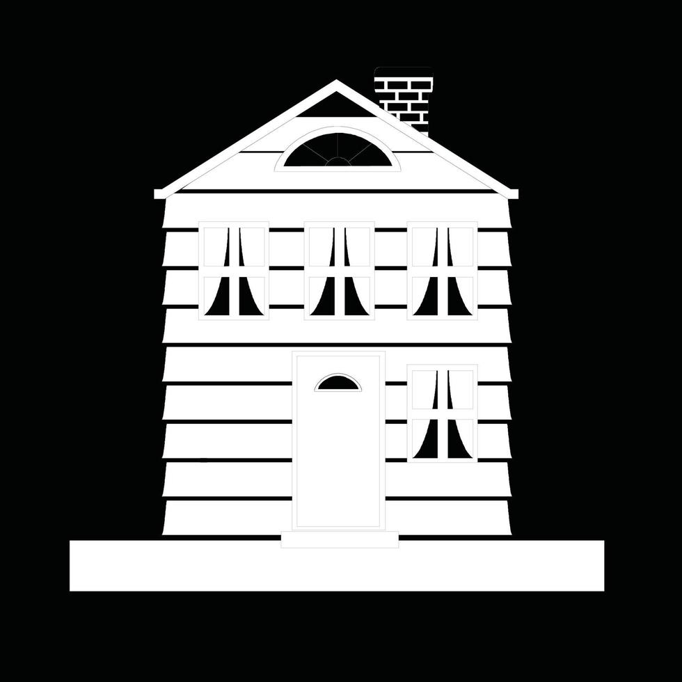 urban front house icon vector