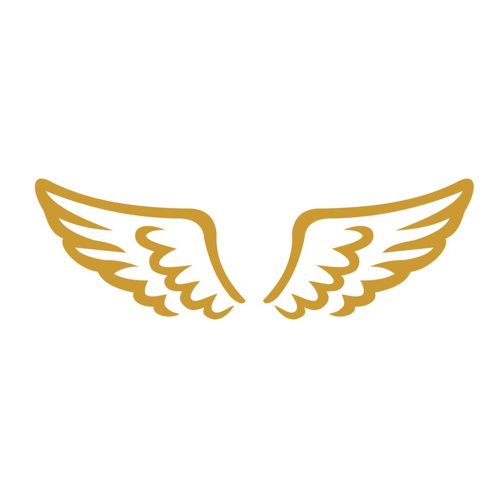 gold wings logo vector