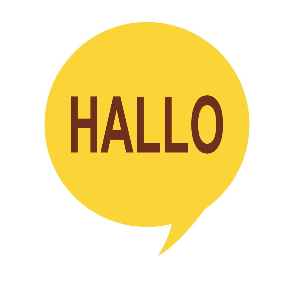 hallo bubble chat vector