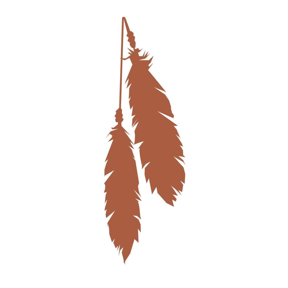 hanging feather silhouette vector design