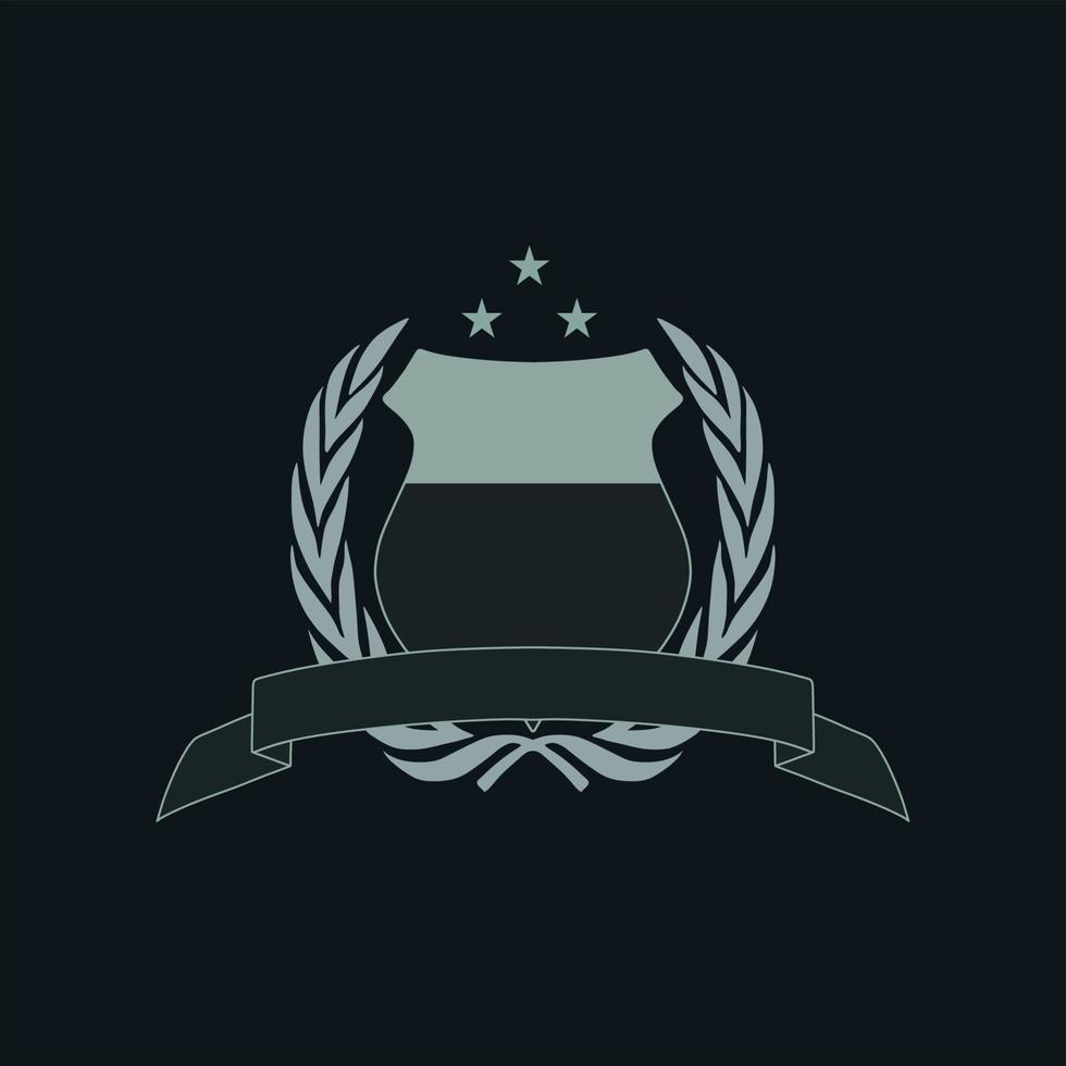blank shield emblem template vector