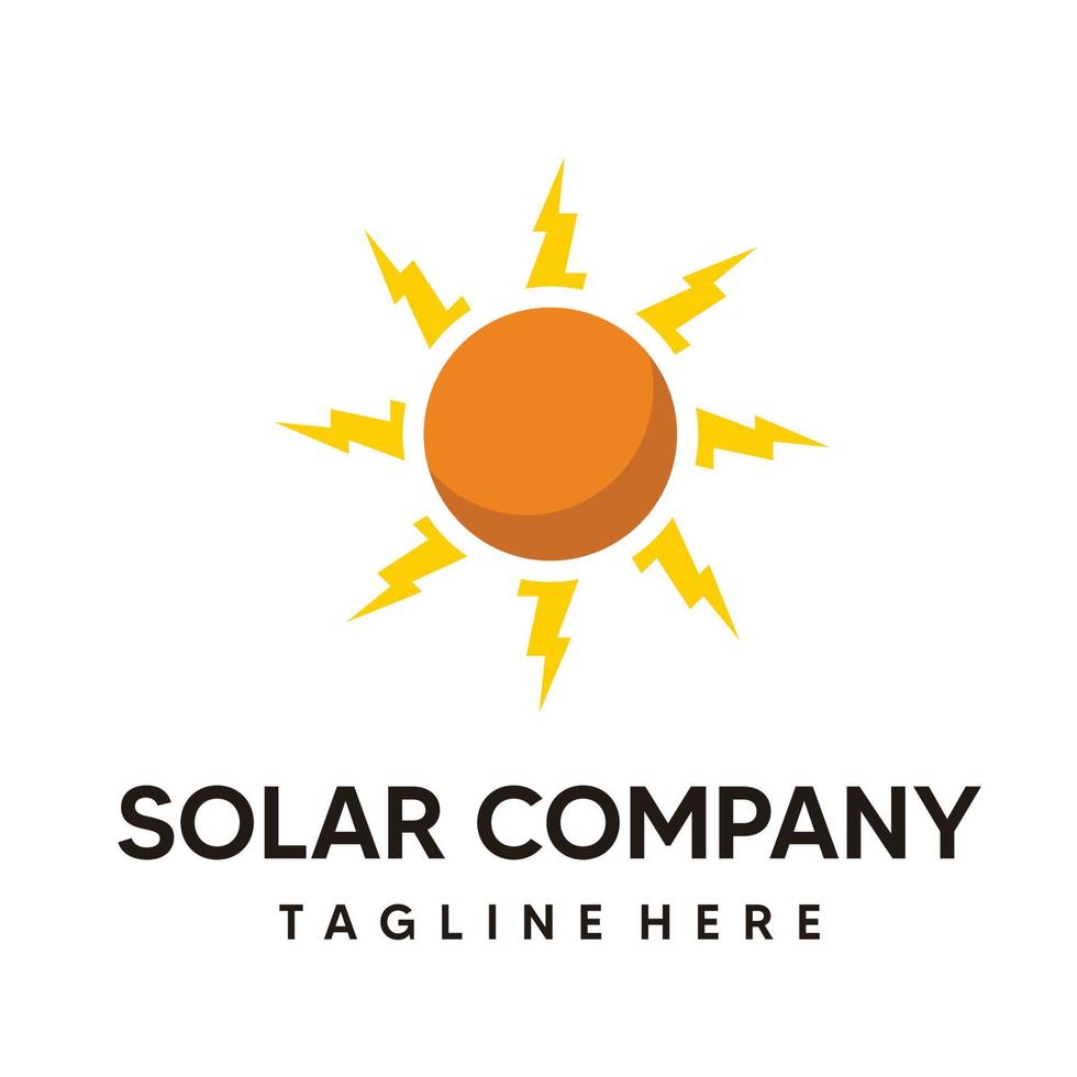 logotipo de energía solar vector