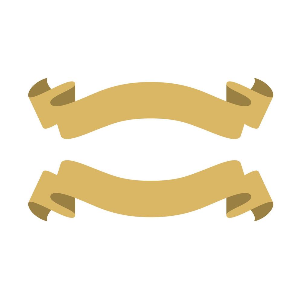 golden ribbon template vector design