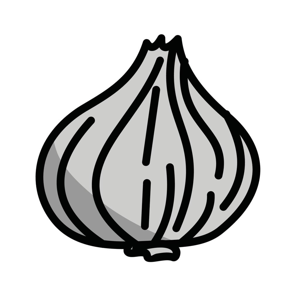 icono de vegetales de ajo vector