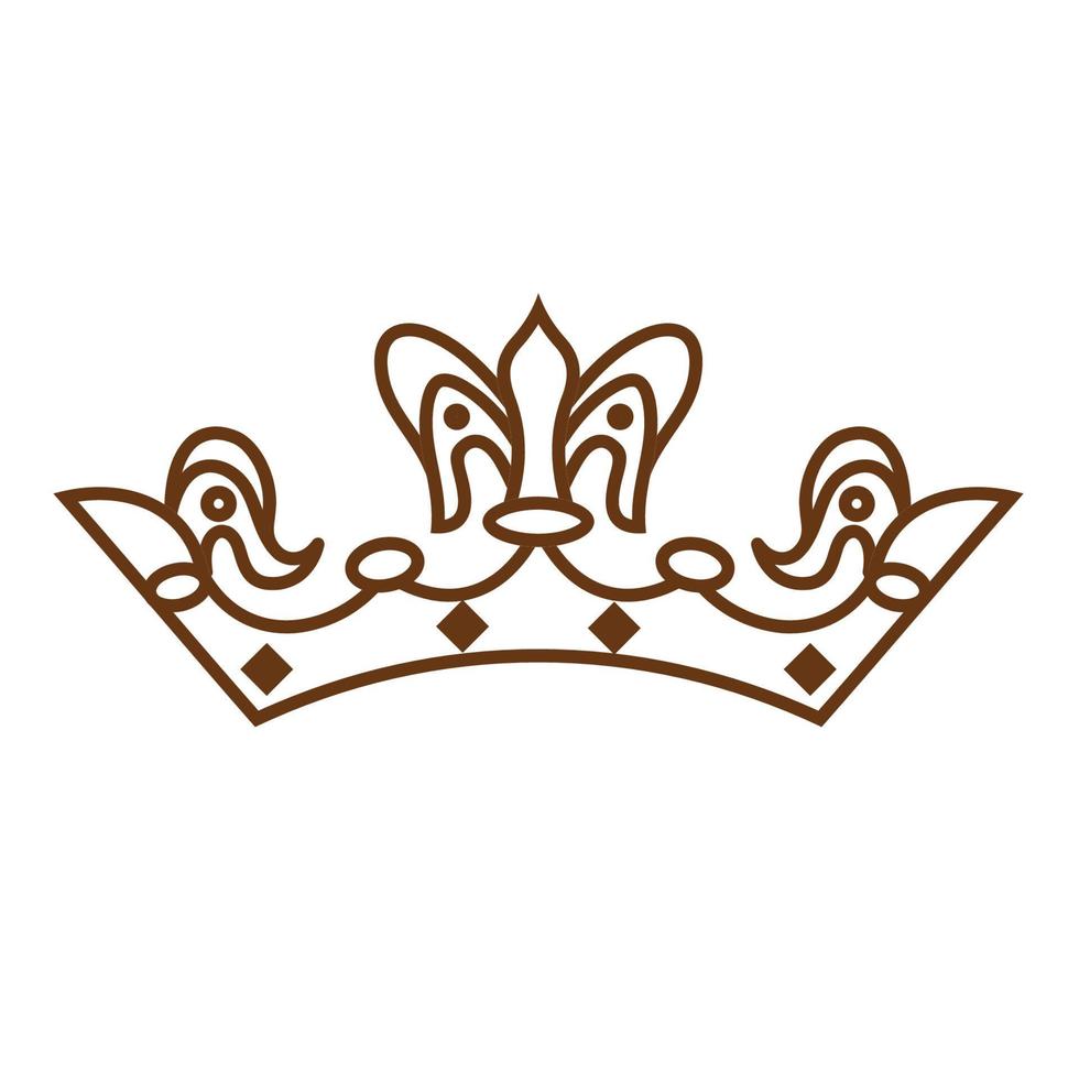 golden crown symbol vector design